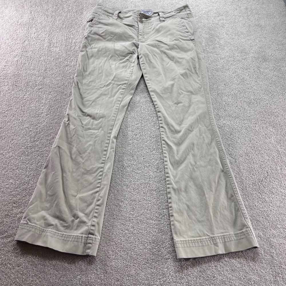 American Eagle Chinos‎ Pants Womens 6 Tan Flare Leg Stretch Khaki